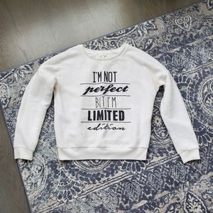 OVS Pullover Sweater White Graphic Long